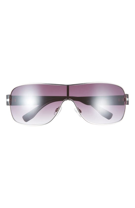 Shop Vince Camuto Combo Shield Sunglasses In Silver Black