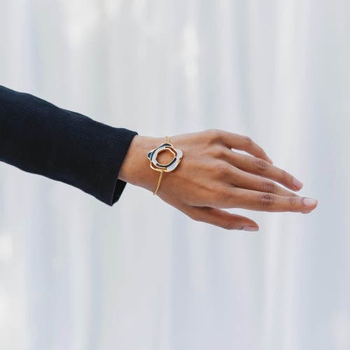 Dhwani Bhansal Aqua Bracelet In Gold Plated
