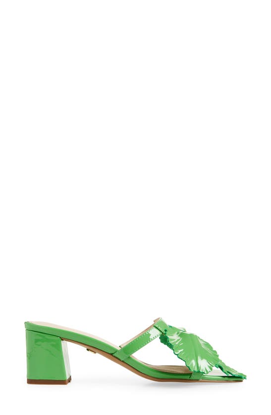 Shop Cecelia New York Happy Leather Sandal In Green Liquid Patent