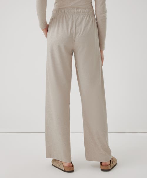 Pact Organic Cotton Cool Stretch Lounge Pant In Oat Heather