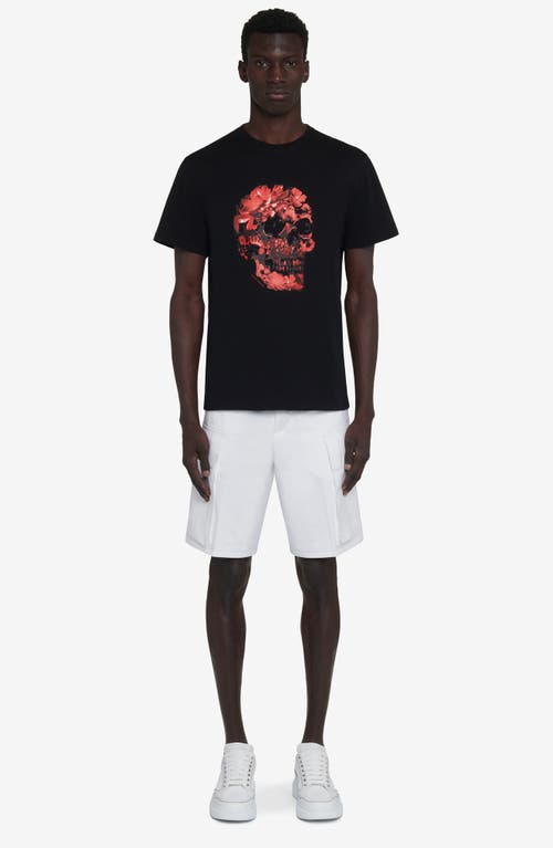 Shop Alexander Mcqueen Skull Graphic T-shirt In Black/red