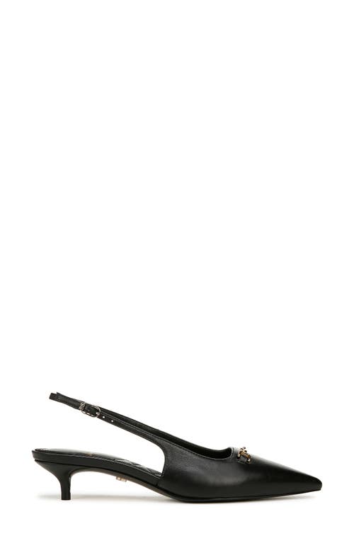 Shop Sam Edelman Farrah Kitten Heel Pointed Toe Slingback Pump In Black