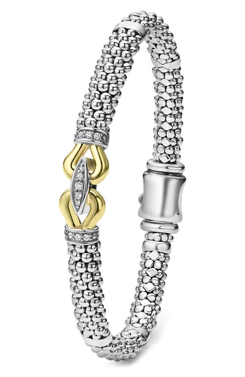 Lagos Derby Diamond Rope Bracelet In Two-tone
