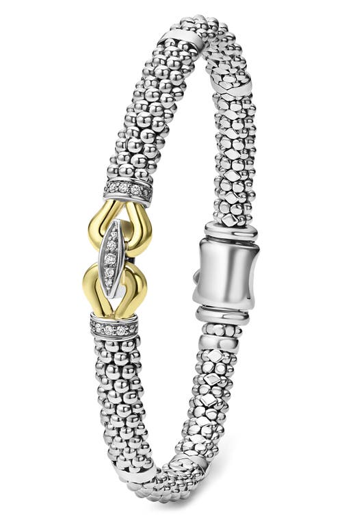 Shop Lagos Derby Diamond Rope Bracelet In Two-tone