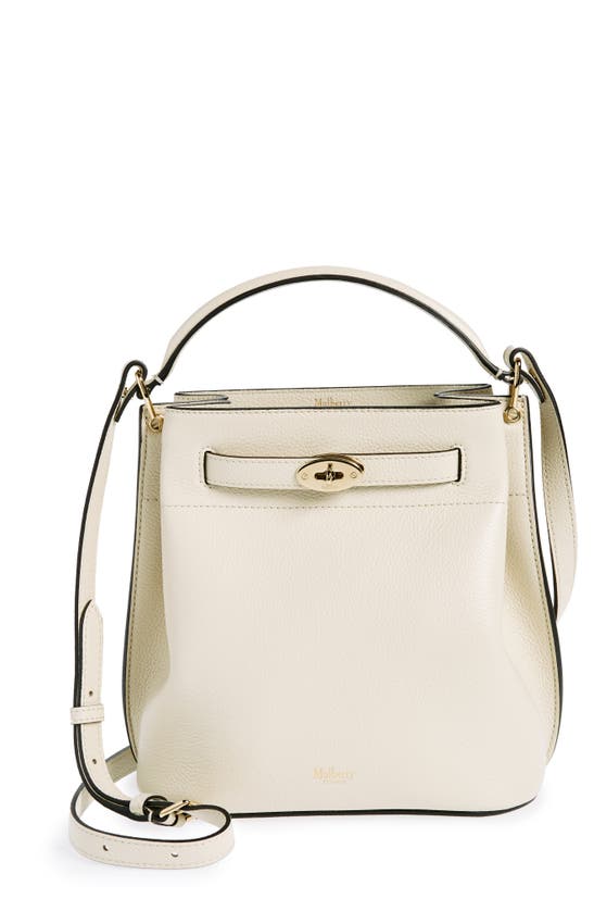 Mulberry Small Islington Classic Leather Bucket Bag In Chalk