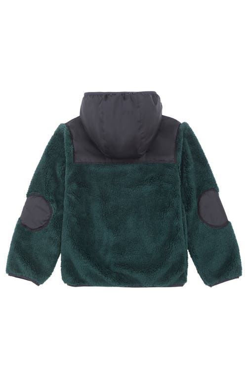 Rokka&rolla Kids' Teddy Soft Fleece Jacket In Pine Green