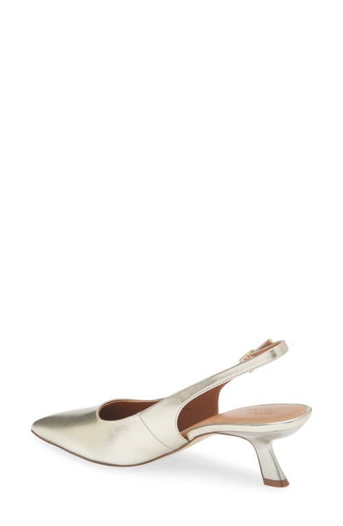 Nordstrom Rack Freka Slingback Kitten Heel Pump In Gold Metallic