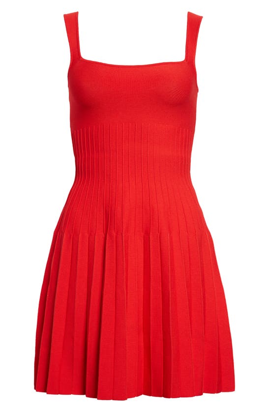 Staud "ellison" Short Dress In Red Rose