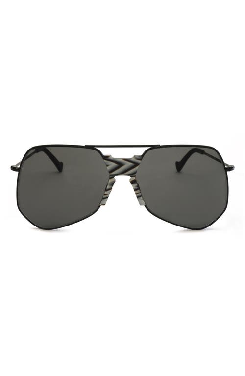 Grey Ant Goste 58mm Aviator Sunglasses in Black/Grey
