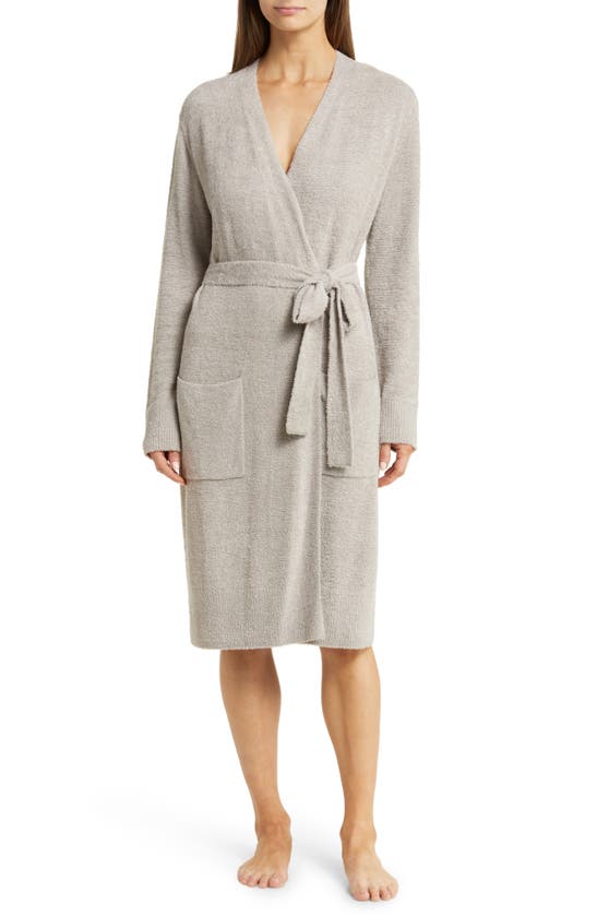 Barefoot Dreams Cozychic™ Lite® Short Robe In Heather Pewter-silver