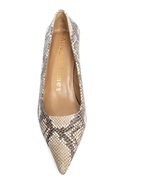 Allegra James Nellie Kitten Heel Pump In Snake