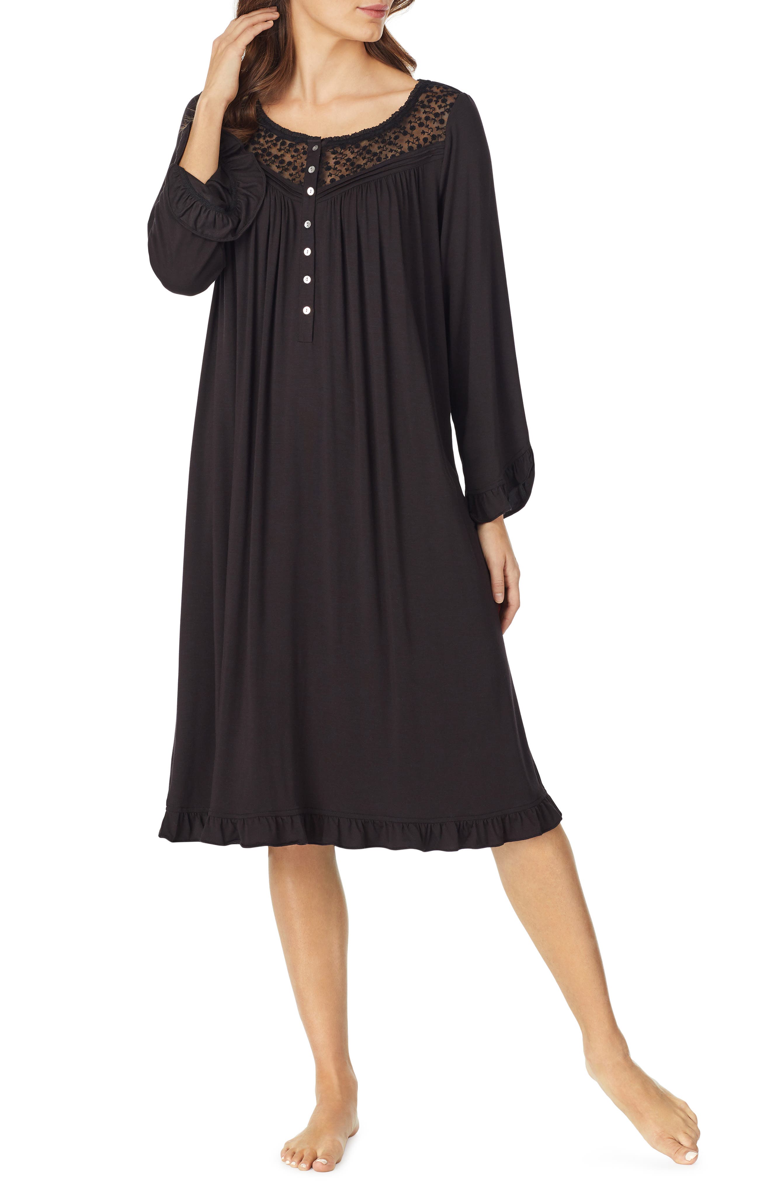 long sleeve knit nightgown