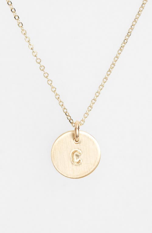 14k-Gold Fill Initial Mini Circle Necklace in 14K Gold Fill C