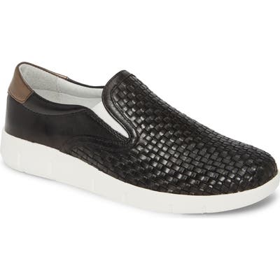 Johnston & Murphy Tandy Woven Slip-On Sneaker, Black