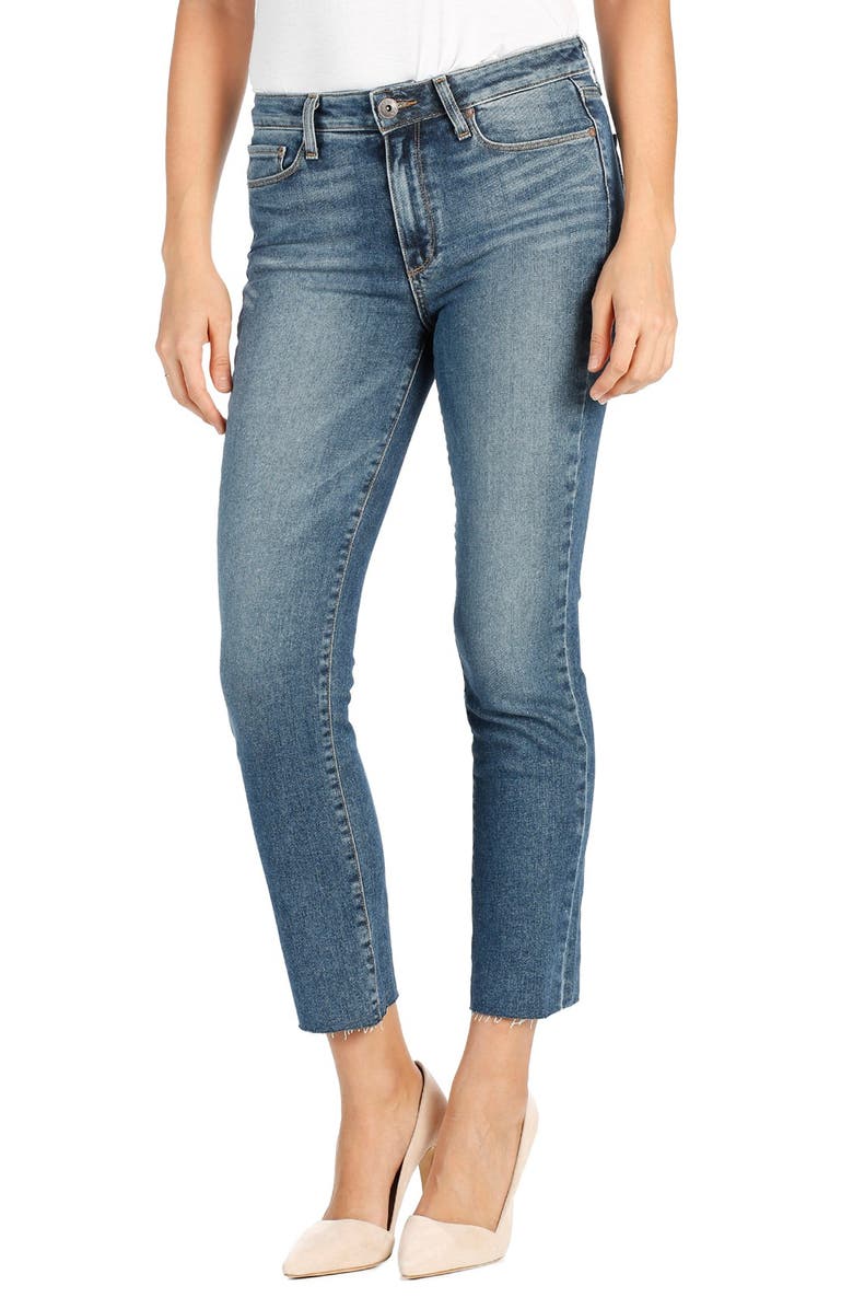 PAIGE 'Jacqueline' High Rise Crop Straight Leg Jeans (Tay) | Nordstrom