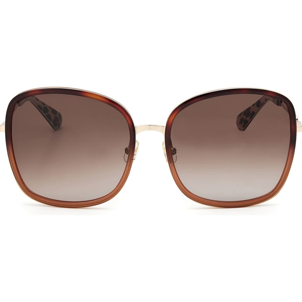 Kate Spade New York Paola 59mm Gradient Square Sunglasses In Brown