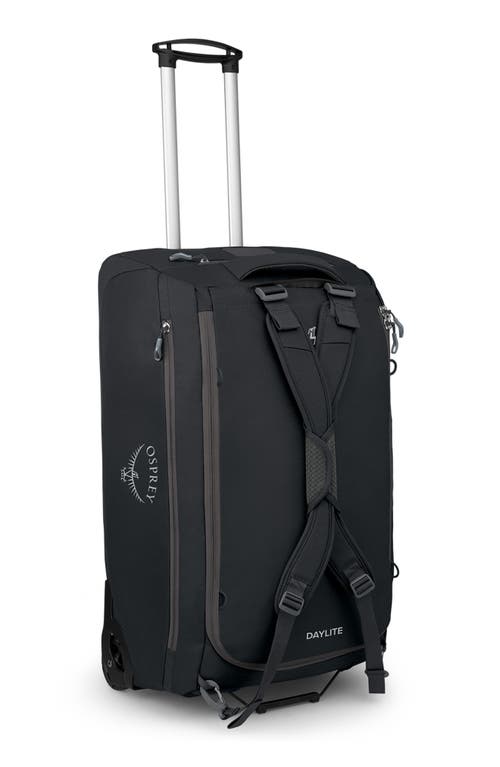 Shop Osprey Daylite 85l 28-inch Wheeled Duffle Bag Luggage In Black