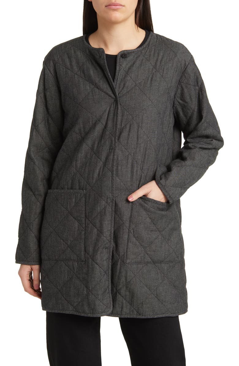 Eileen Fisher Quilted Organic Cotton Coat | Nordstrom