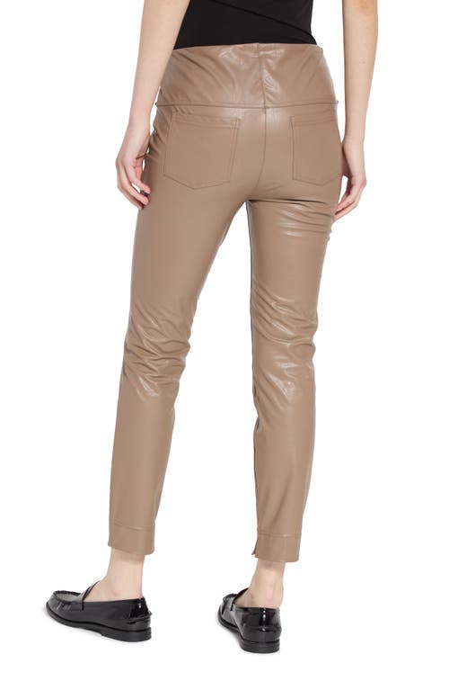 Shop Lyssé Katherine Faux Leather Toothpick Leggings In Taupe