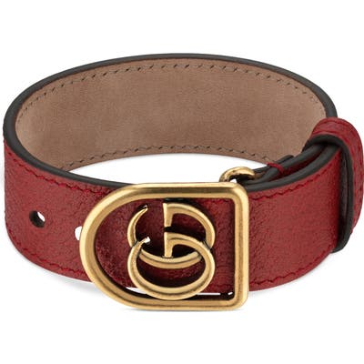 Gucci Double-G Leather Belt Bracelet
