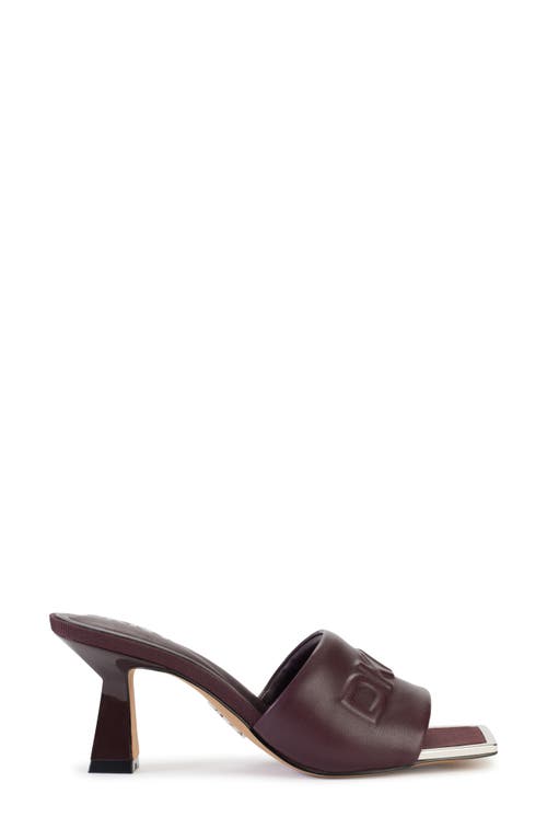 Shop Dkny Keke Slide Sandal In Dark Cherry