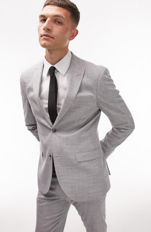 Topman Skinny Suit Jacket Light Grey at Nordstrom,