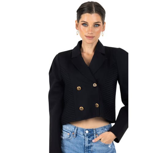 Akalia Rosalia Cropped Women Blazer In Black In Black