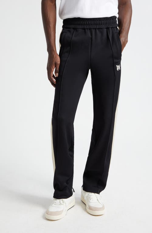 Palm Angels Monogram Embroidered Track Pants Black Off White at Nordstrom,