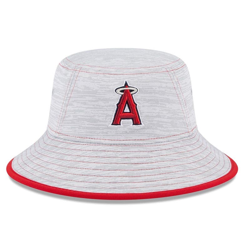 New Era Grey Los Angeles Angels Game Bucket Hat ModeSens