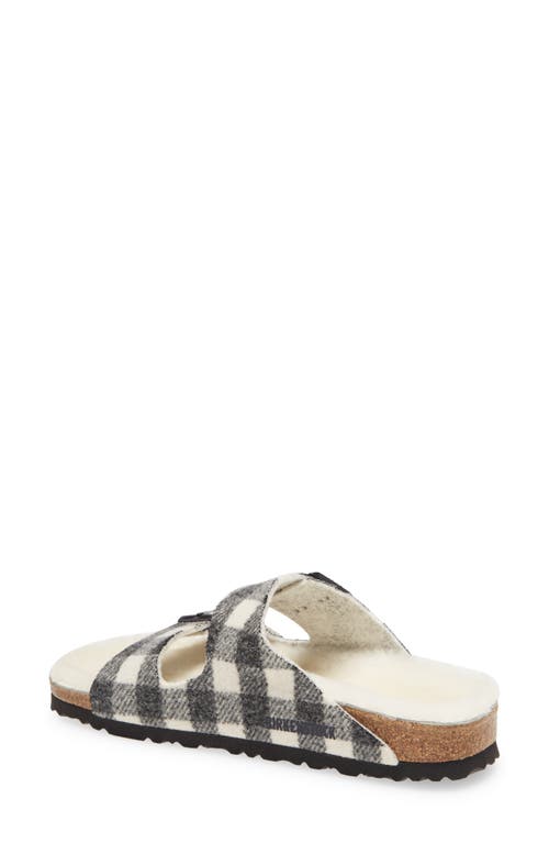Birkenstock Arizona Genuine Shearling Lined Slide Sandal In Antique White/antique White