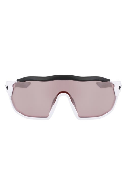 Nike Show X Rush 58mm Shied Sunglasses In White/road Tint