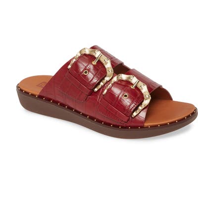Fitflop Kaia Slide Sandal, Burgundy