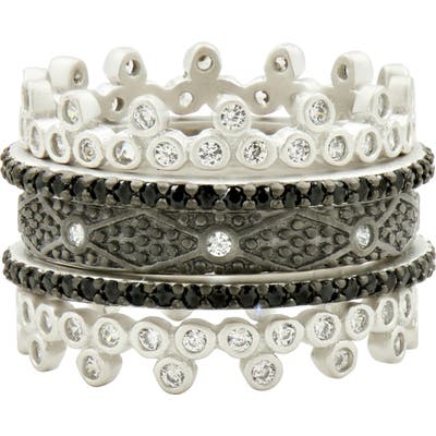 Freida Rothman Industrial Finish 5-Set Stackable Rings