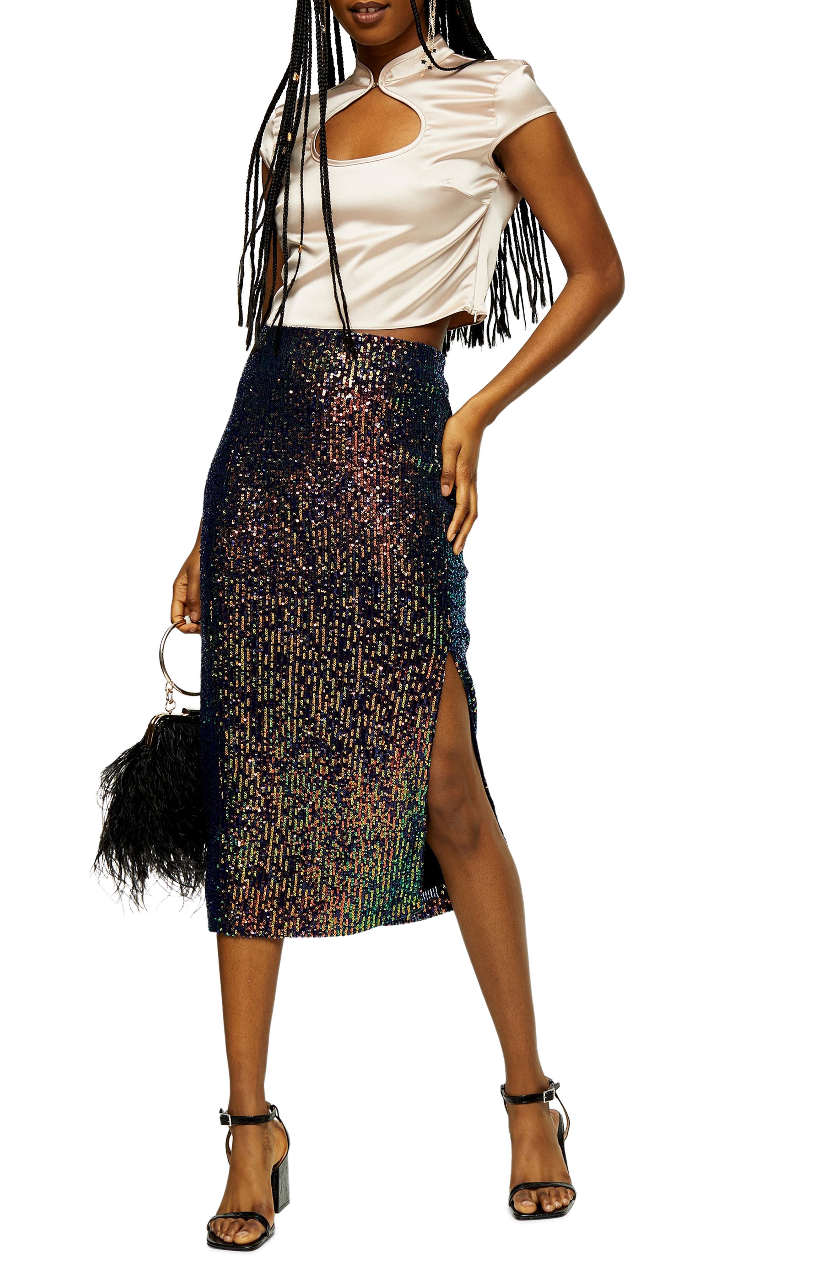 Leith Sequin Midi Skirt 2024 asemediads