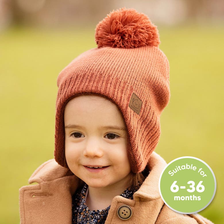 Shop Keababies Muff Knitted Beanie In Clay