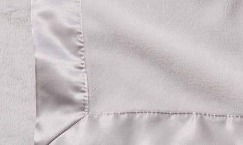 Elegant Baby Satin Trim Fleece Blanket In Gray