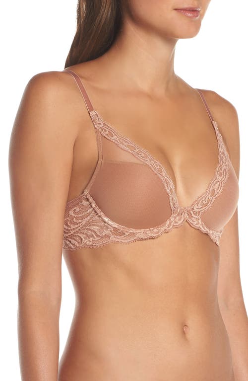 Shop Natori Feathers Plunge T-shirt Bra In Glow