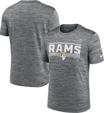 Nike Men's Nike Gray Los Angeles Rams Yardline Velocity Performance T-Shirt