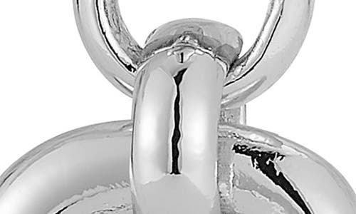 Chloe & Madison Chloe And Madison Oval Link Drop Earrings In Silver