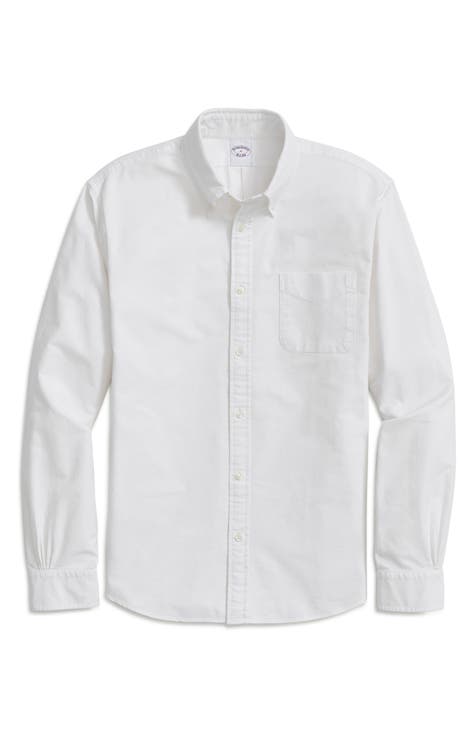 Men's Formal Shirt in Cotton Poplin, Suit Shirt, White, Percival