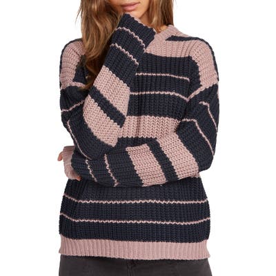 Volcom Move On Up Stripe Sweater, Pink