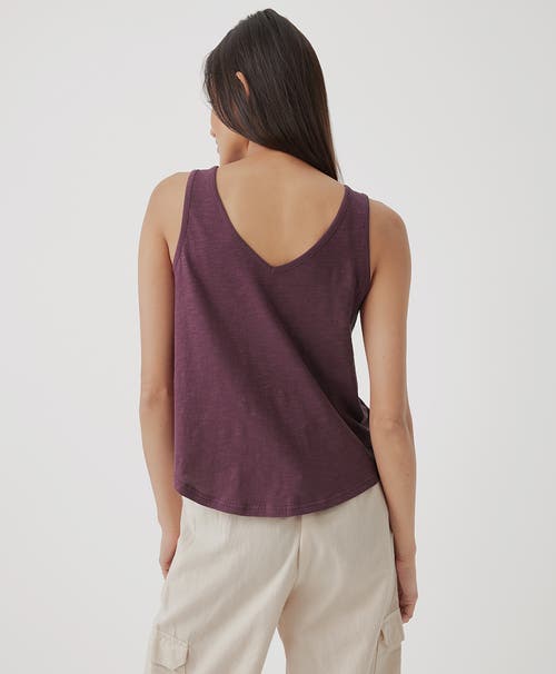 Shop Pact Organic Featherweight Slub Reversible Tank In Maroon