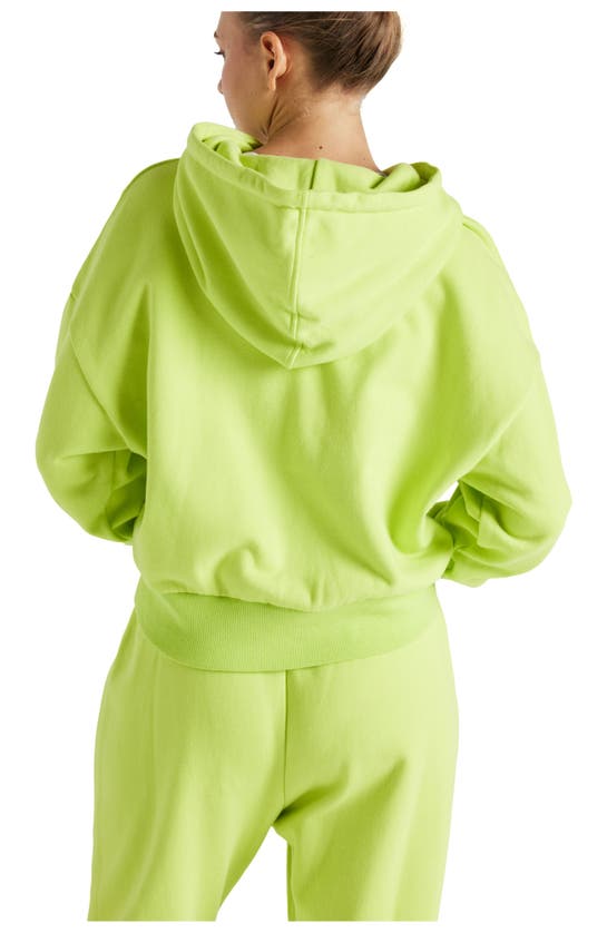 Shop Electric Yoga French Terry Hoodie In Lime Punch