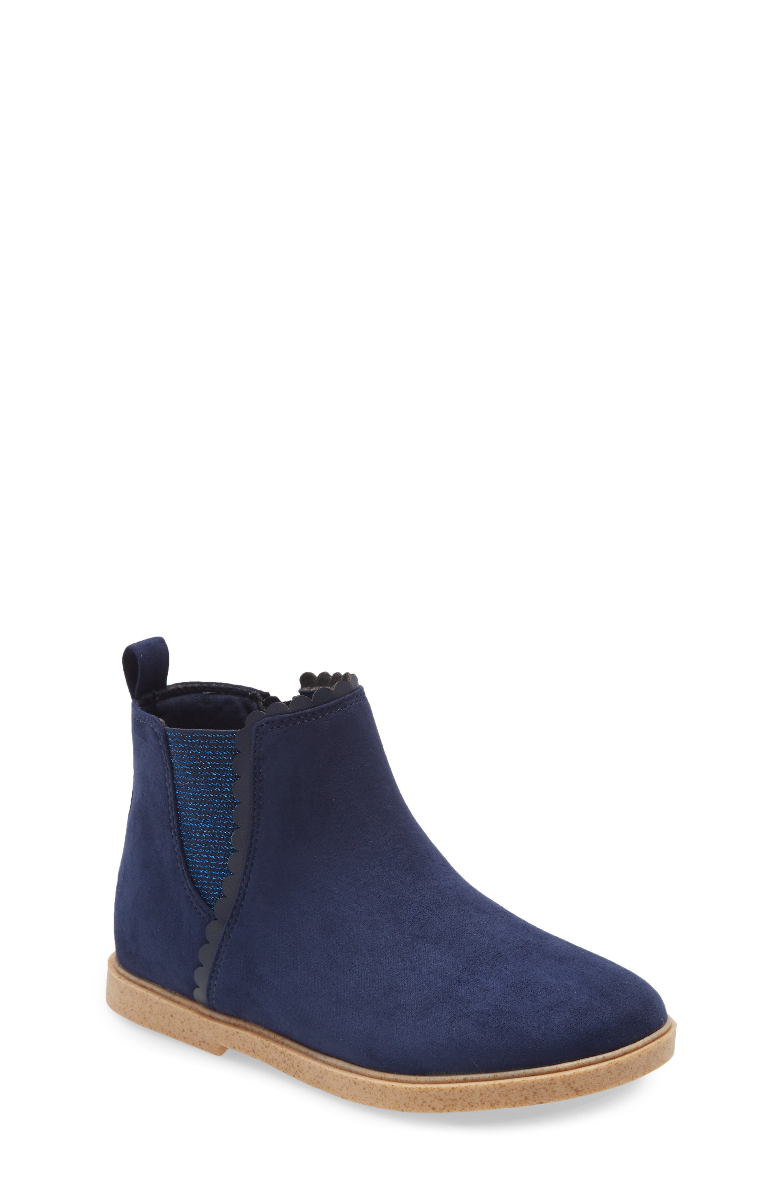 scalloped chelsea boot