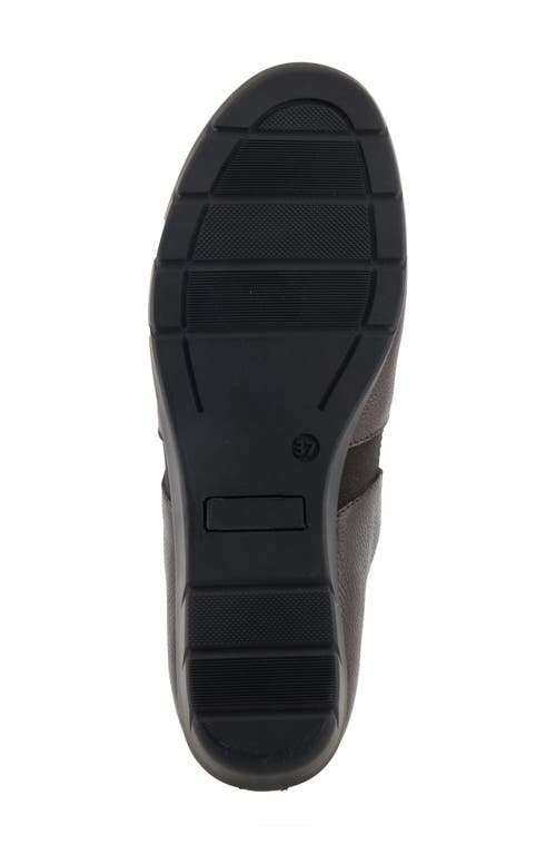 Spring Step Arete Wedge Slip-on Sneaker In Dark Brown