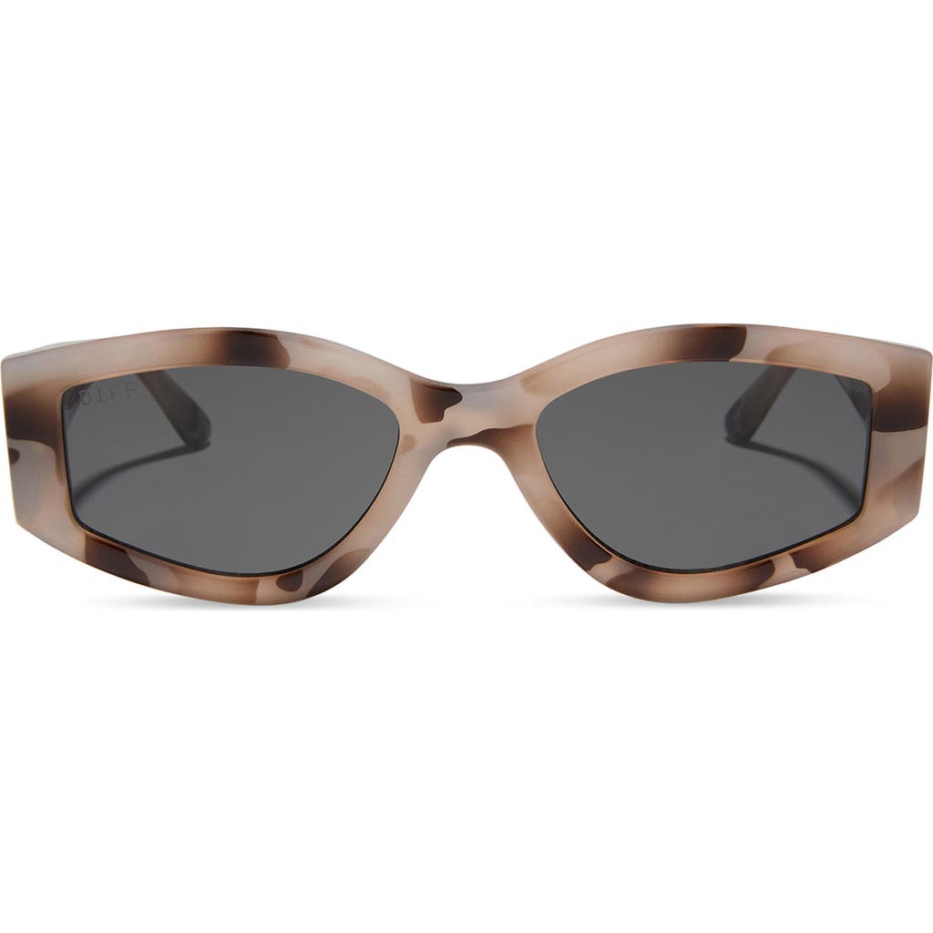Diff 55mm Kai Slim Sunglasses In Cream Tortoise