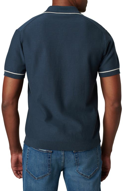 Shop Joe's Jimmy Banlon Johnny Collar Polo Sweater In Midnight Navy