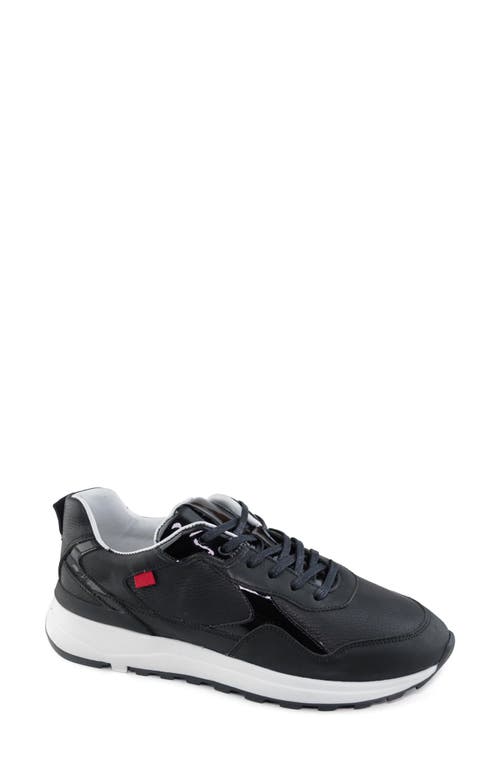 Grant Street Sneaker in Black Napa