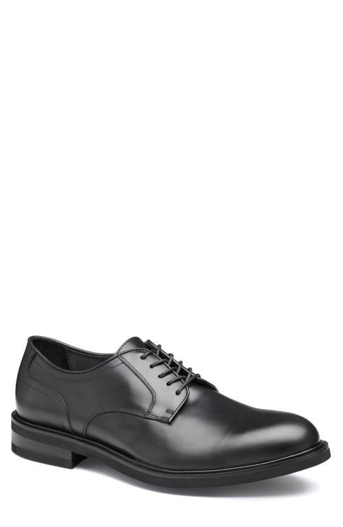 Hartley Plain Toe Derby in Black Italian Calfskin