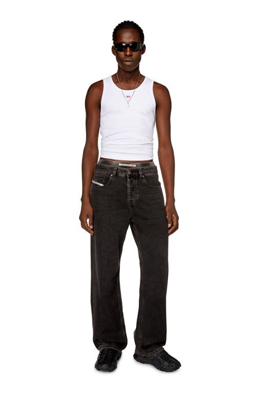 Diesel Tank Top With Mini D Logo Patch In White